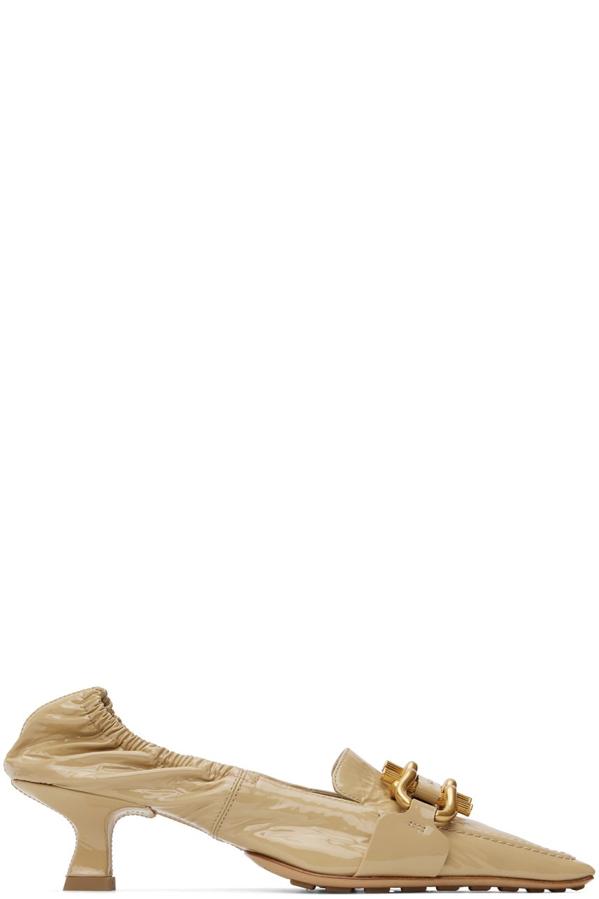 Bottega Veneta - Chaussures à petit talon Madame beiges
