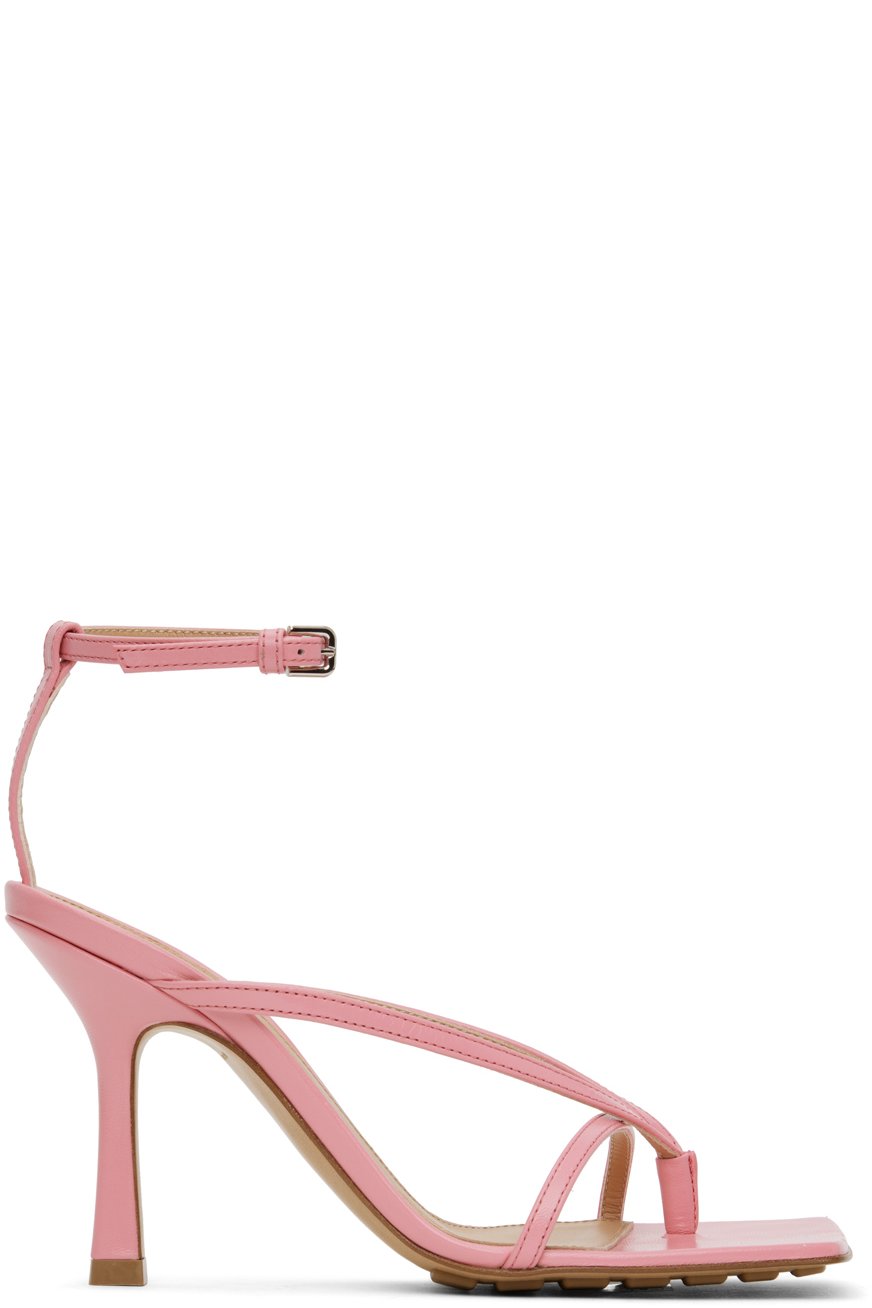 Bottega Veneta - Sandales à talon aiguille Stretch roses