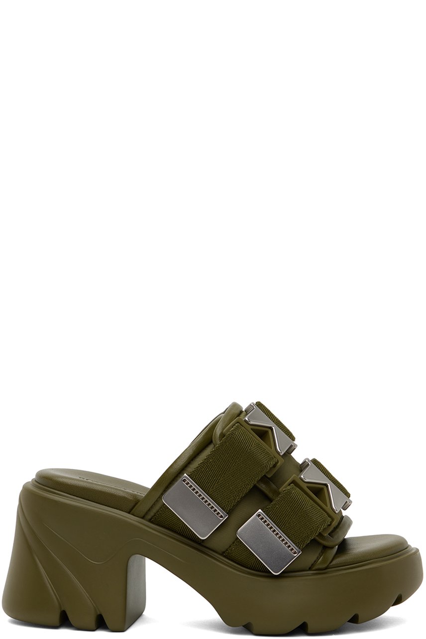 Bottega Veneta - Sabots kaki à semelle Flash