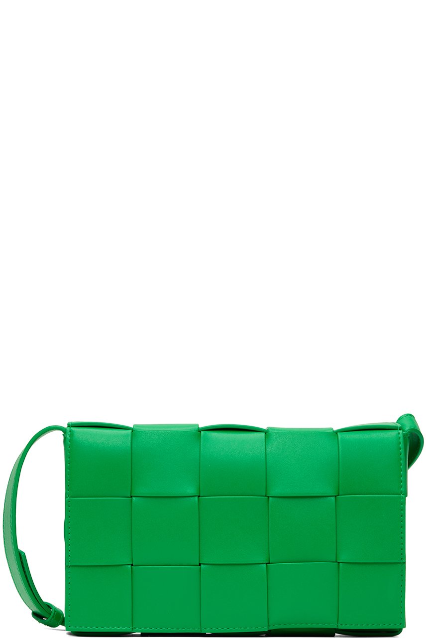Bottega Veneta - 그린 미디엄 카세트 메신저백