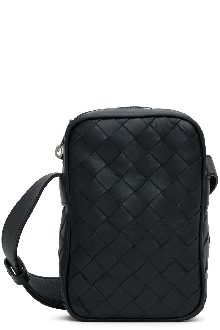 Bottega Veneta - 블랙 인트레치아토 메신저백