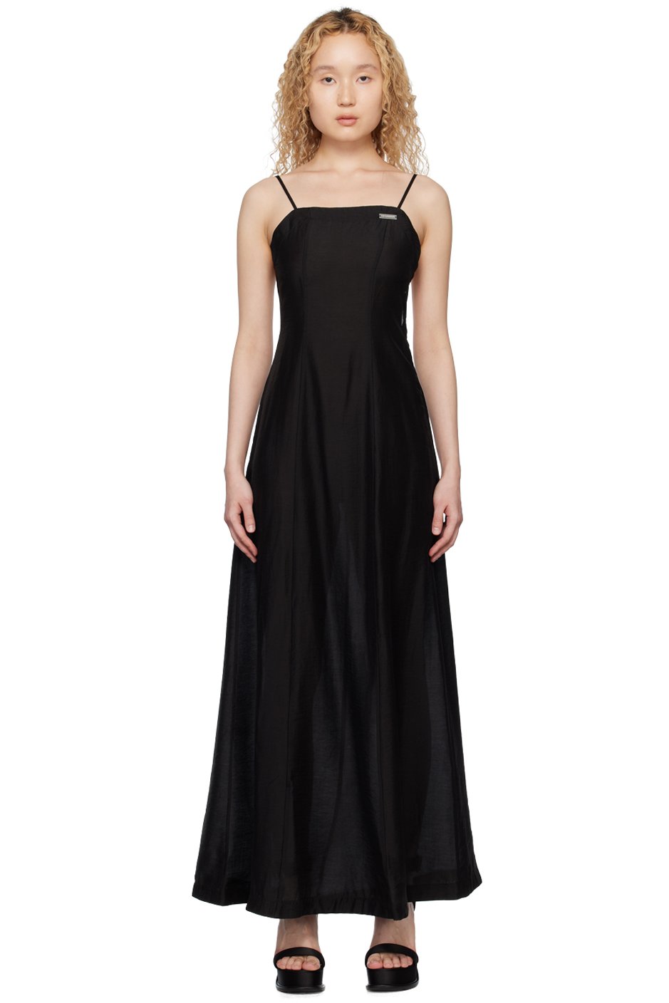 Han Kjøbenhavn - Robe longue noire à encolure carrée