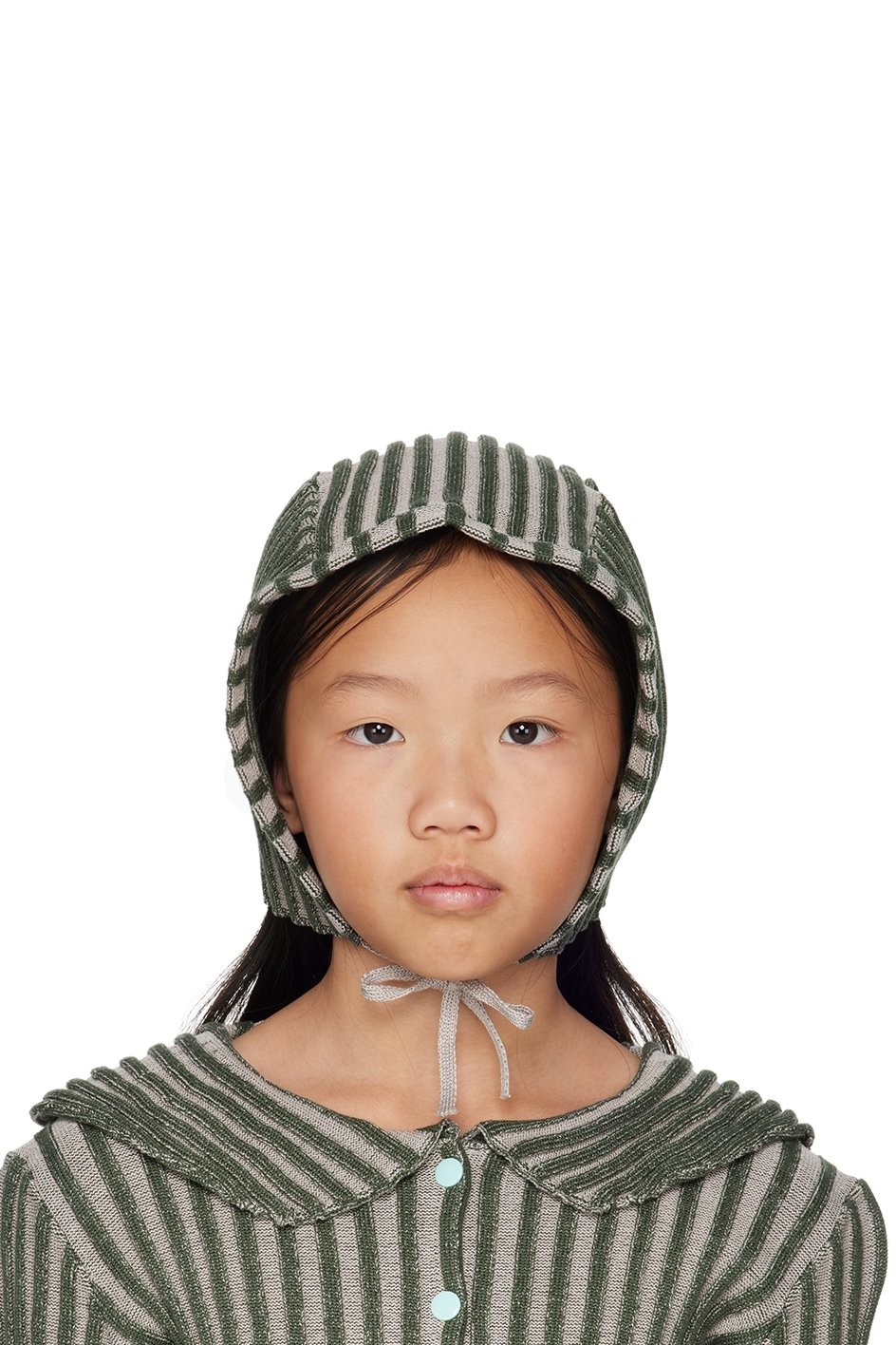 Eckhaus Latta - SSENSE Exclusive Kids Green & Gray Bambino Bonnet