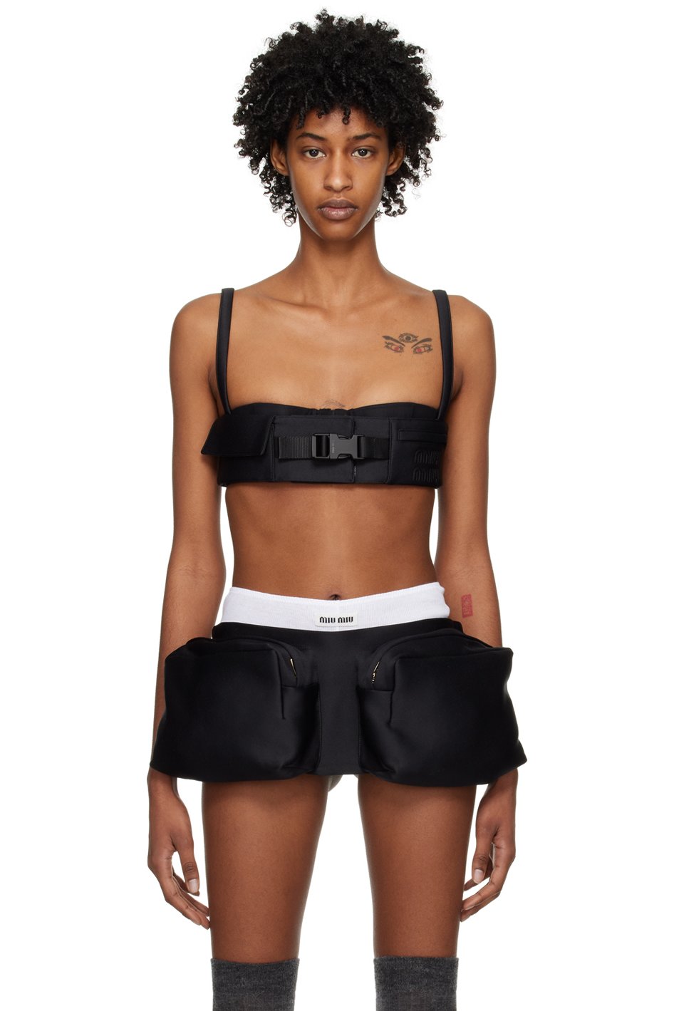 Miu Miu - Camisole noire à boucle