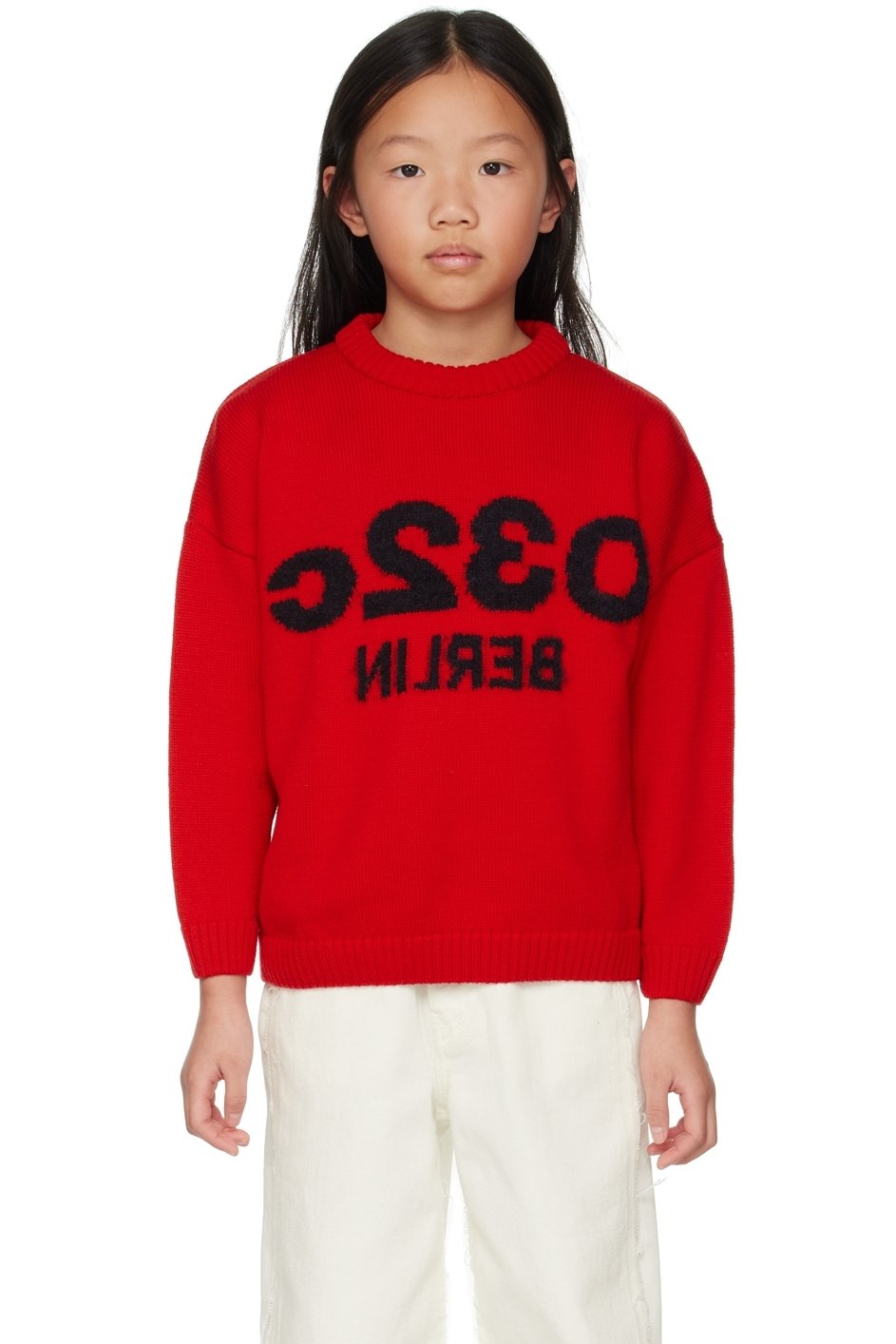 032c - SSENSE Exclusive Kids Red Sweater