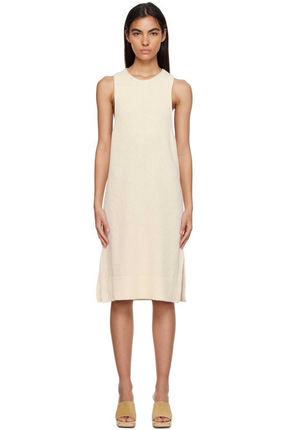 Nanushka - Robe midi Zeno blanc cassé