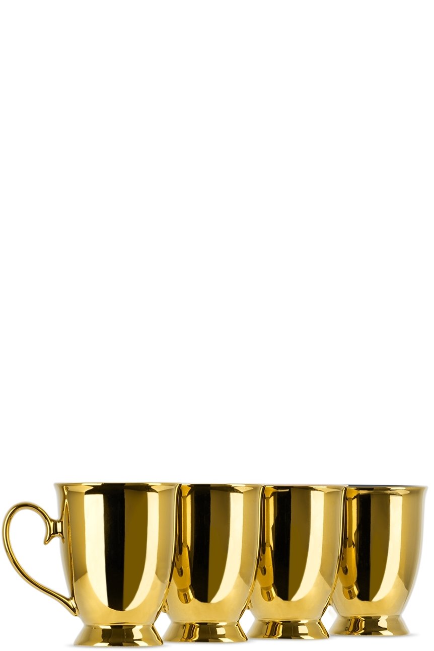 POLSPOTTEN - Ensemble de quatre tasses Legacy doré et multicolore