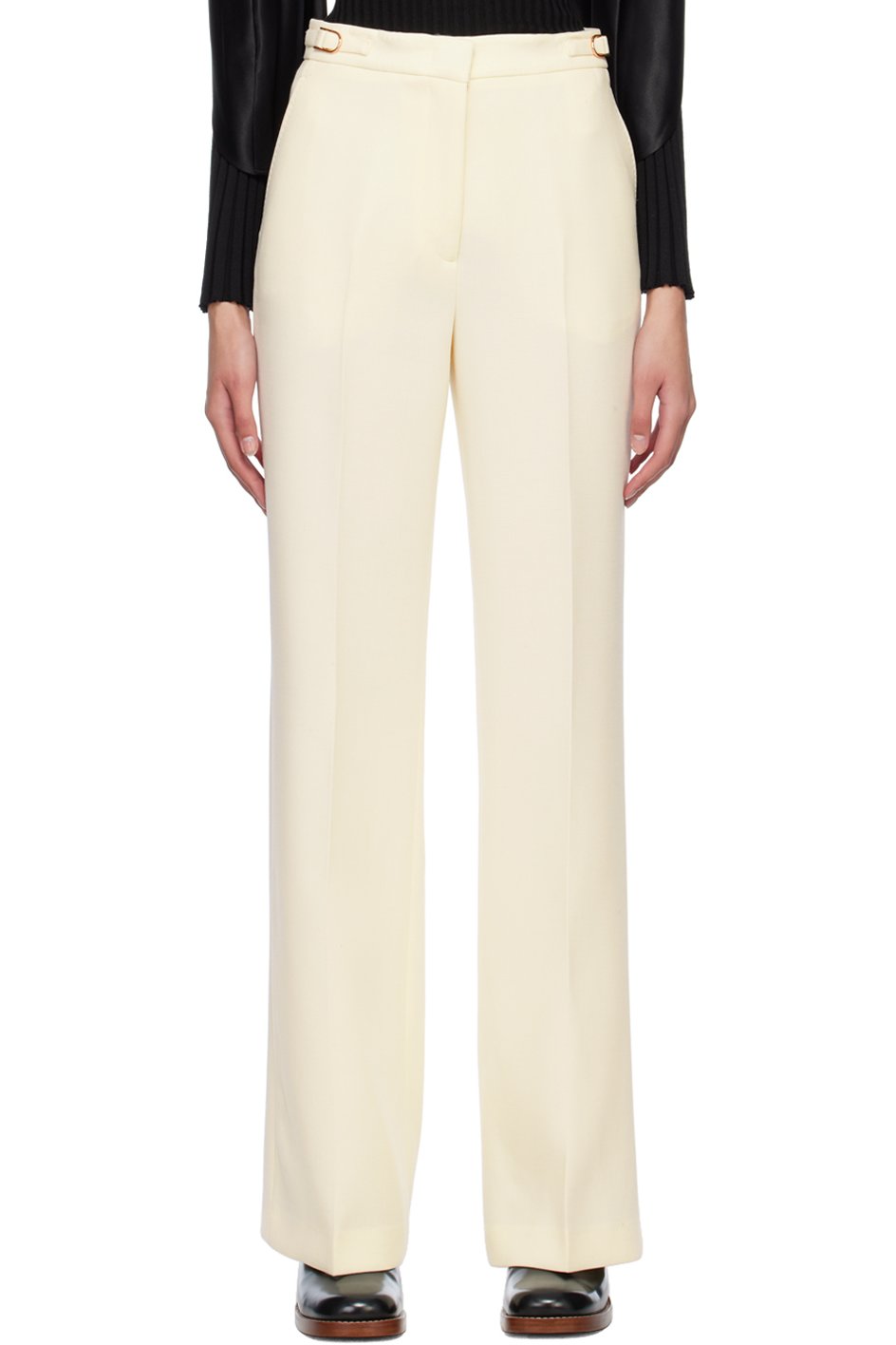 Gabriela Hearst - Pantalon Vesta blanc cassé