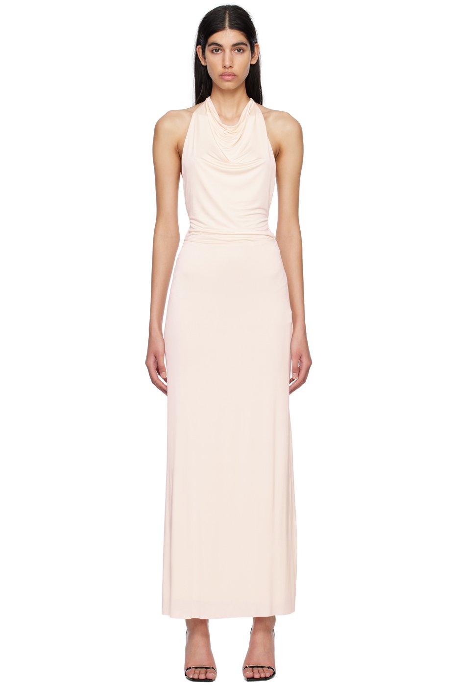 BEC + BRIDGE - Robe longue Ariel blanc cassé à corsage bain de soleil