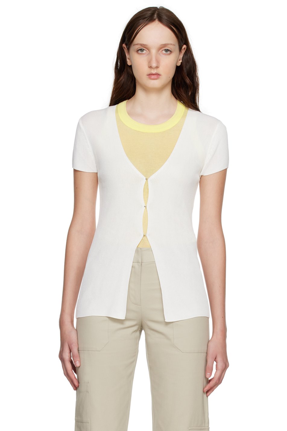 BEC + BRIDGE - T-shirt Tilda blanc cassé