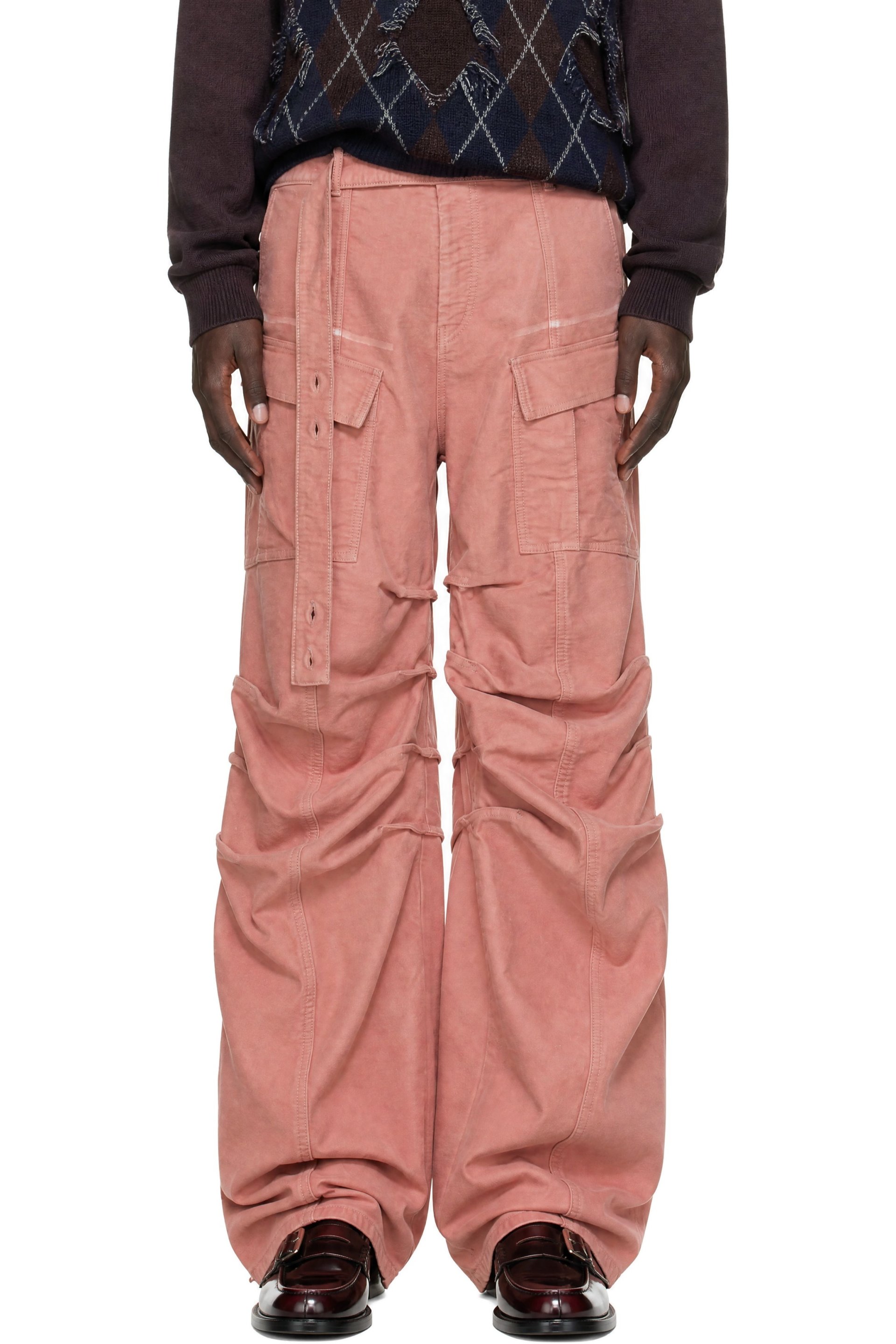Y/Project - Pink Gathered Cargo Pants