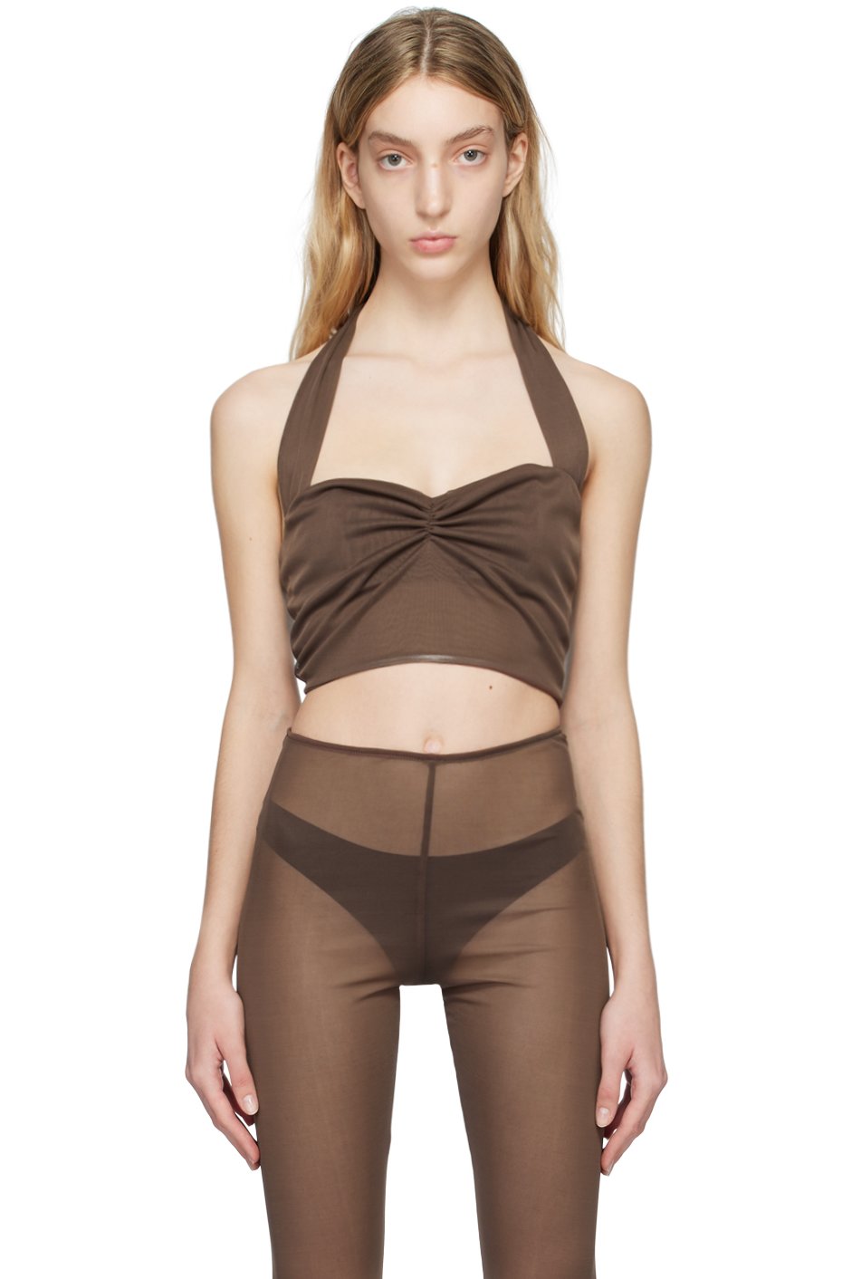 Anna Sui - Camisole brune exclusive à SSENSE