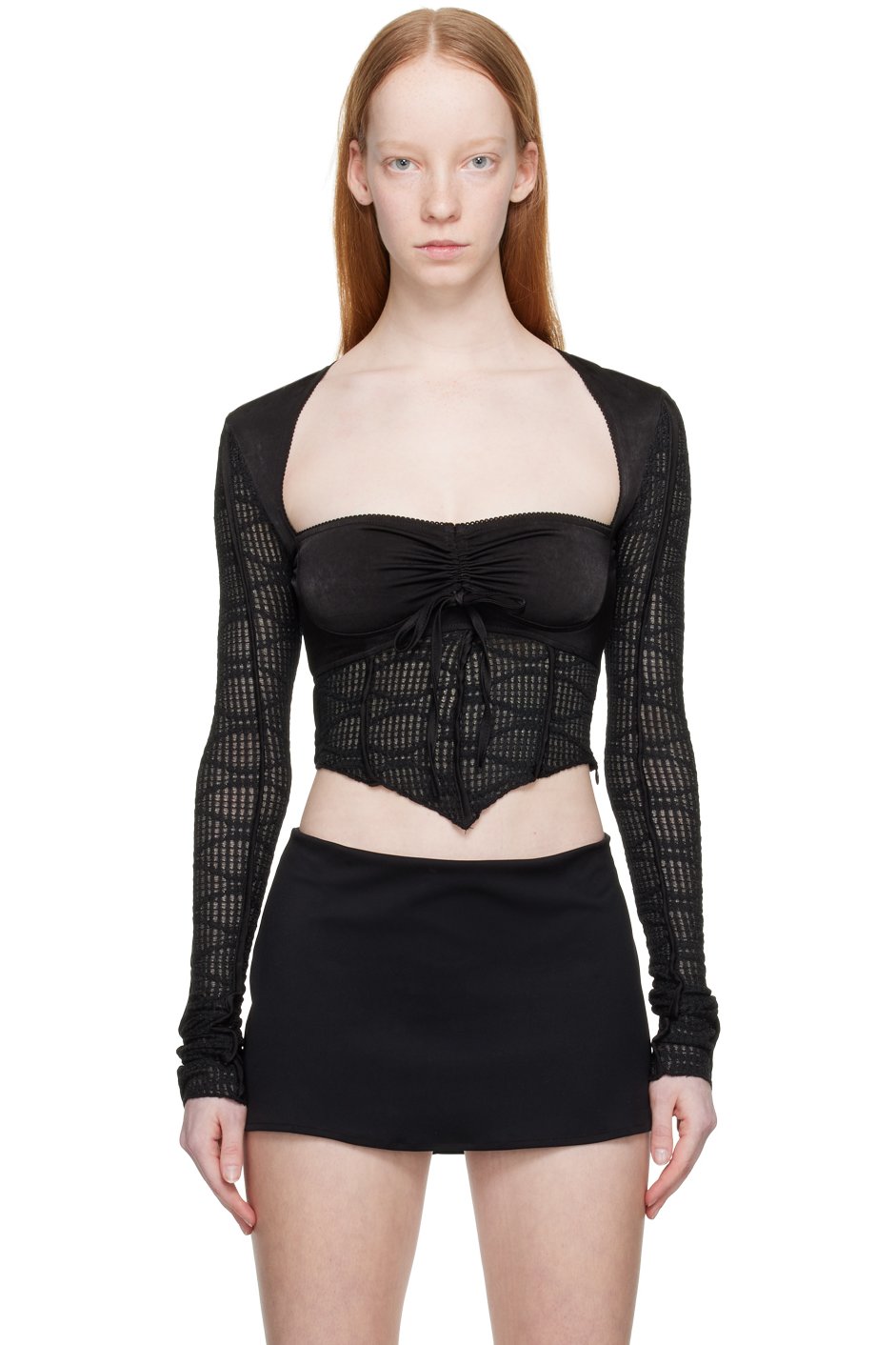 GUIZIO - T-shirt à manches longues Archangel Swirl noir