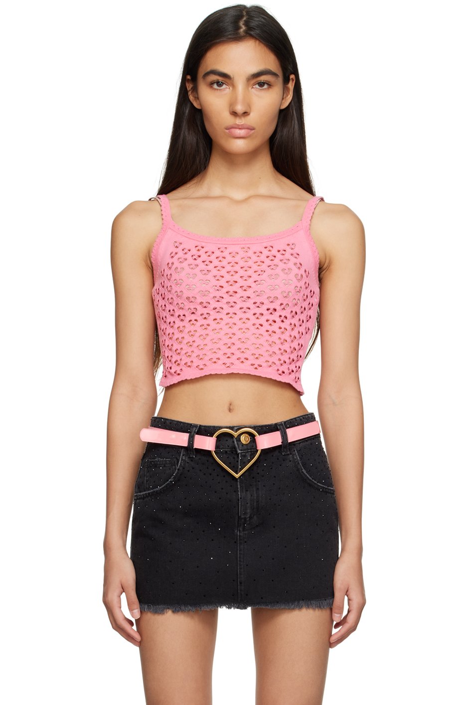Blumarine - Débardeur rose à motif graphique