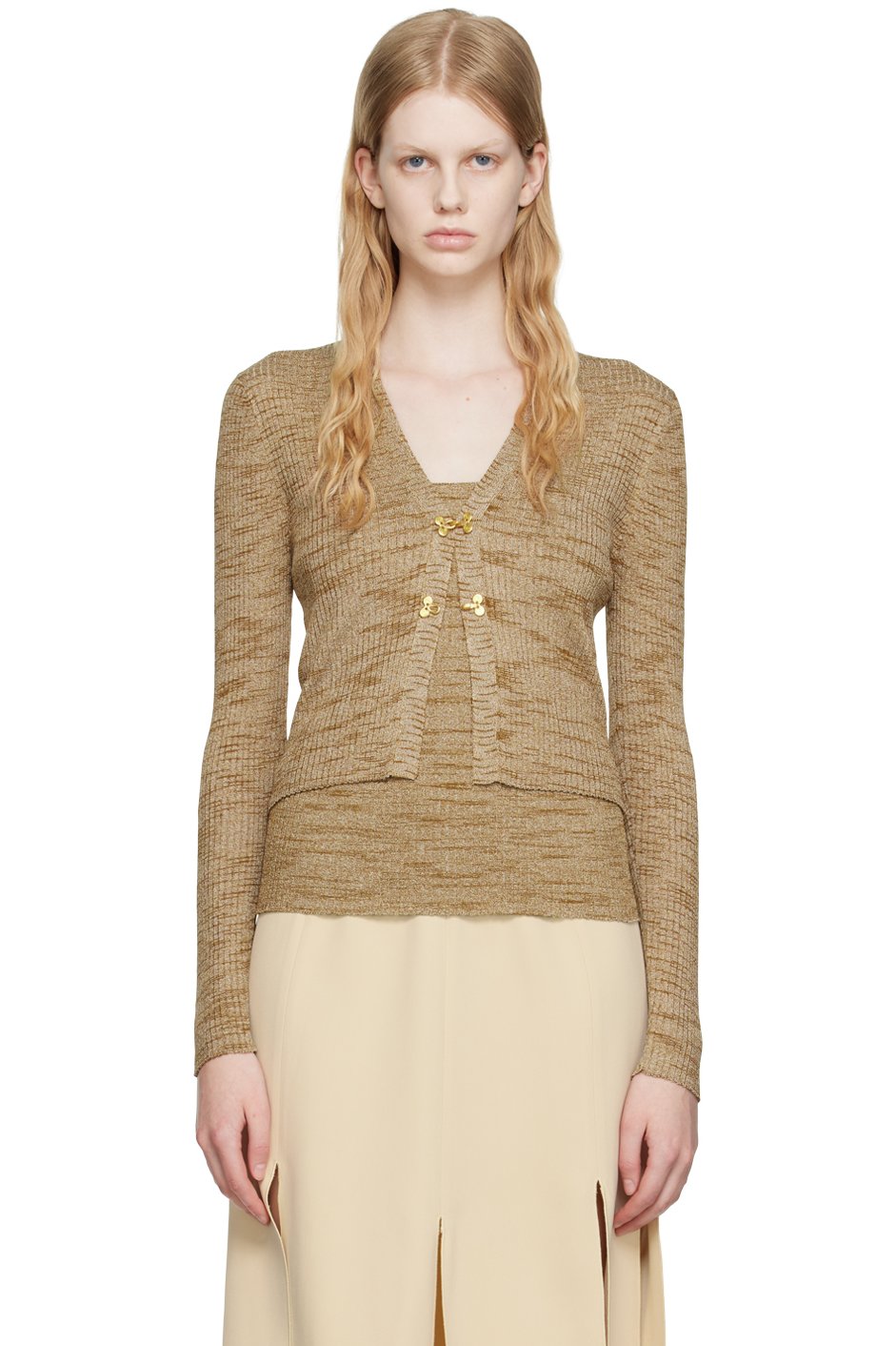 Maiden Name - Cardigan Mia brun clair
