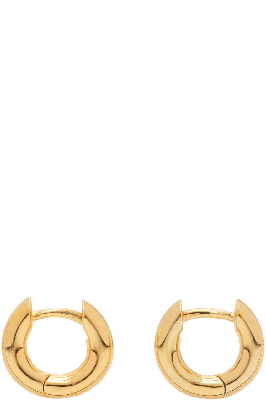 Sophie Buhai - Boucles d'oreilles à anneau sculpturales dorées
