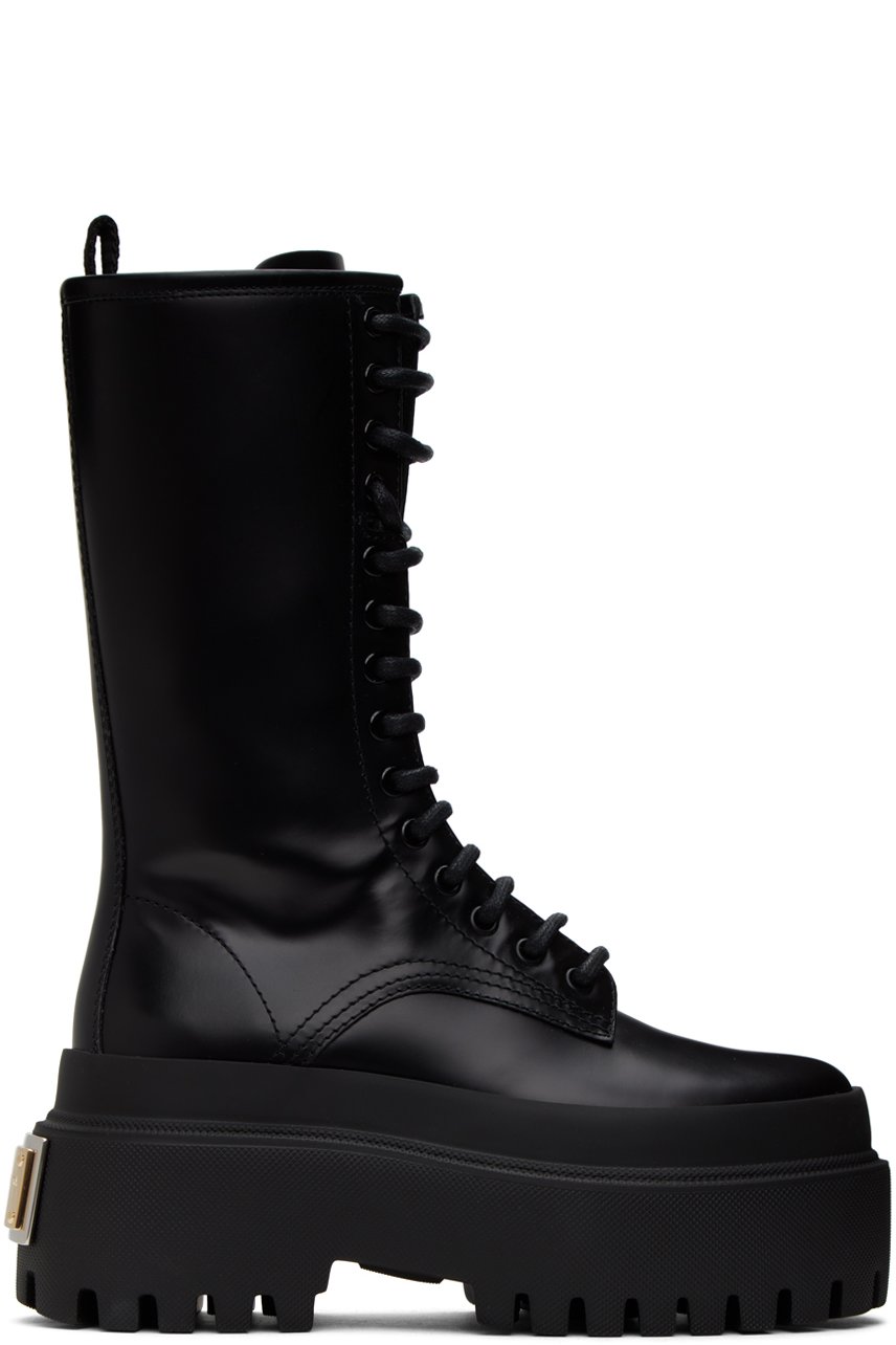 Dolce&Gabbana - Black Lace-Up Boots