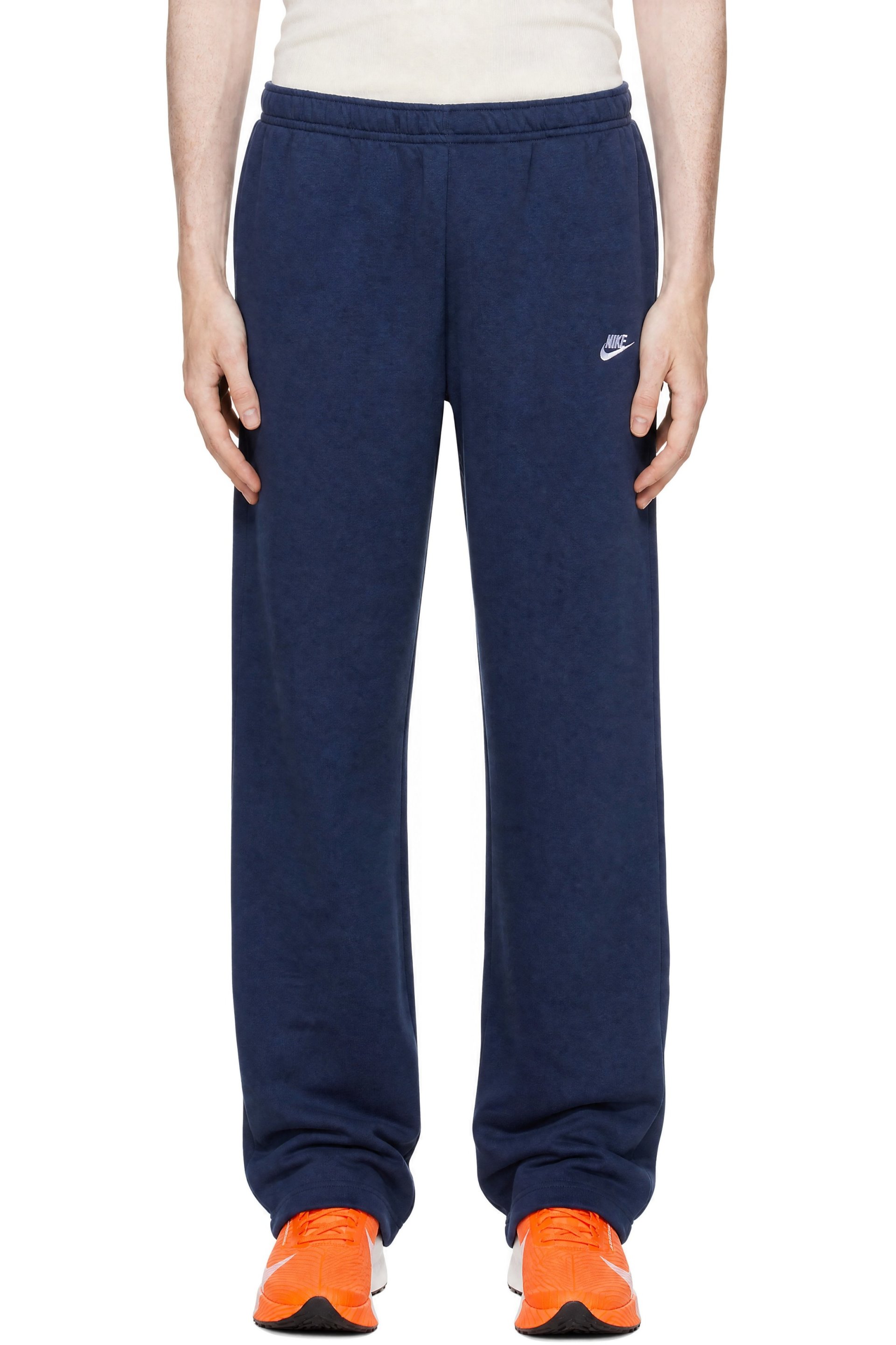 Nike - Pantalon de survêtement bleu marine en molleton à 'Swoosh'