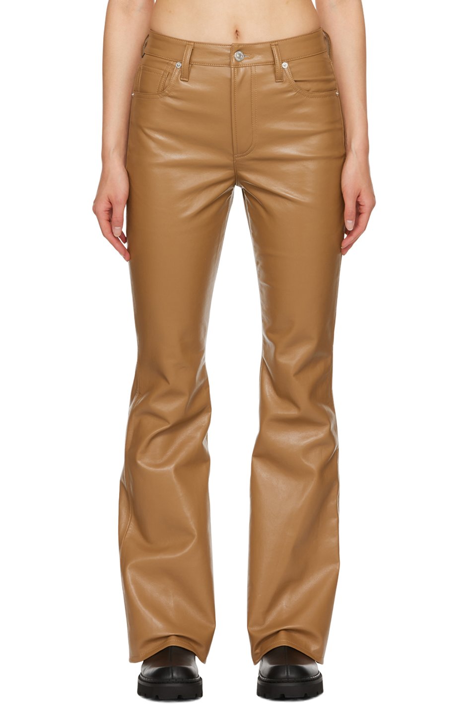 Citizens of Humanity - Tan Lilah Leather Pants