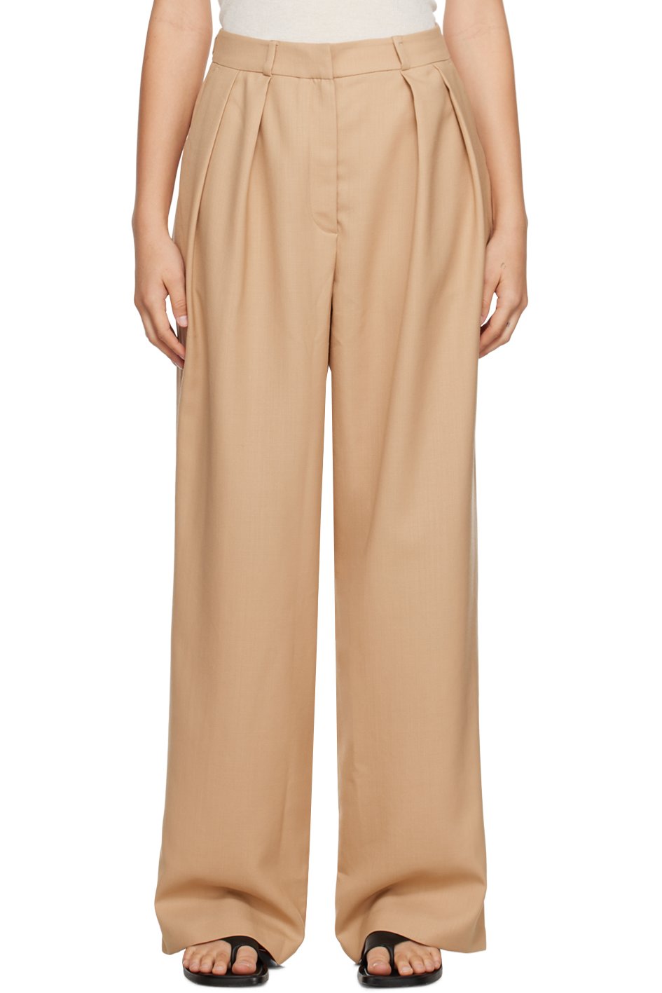 The Frankie Shop - Pantalon Tansy brun clair