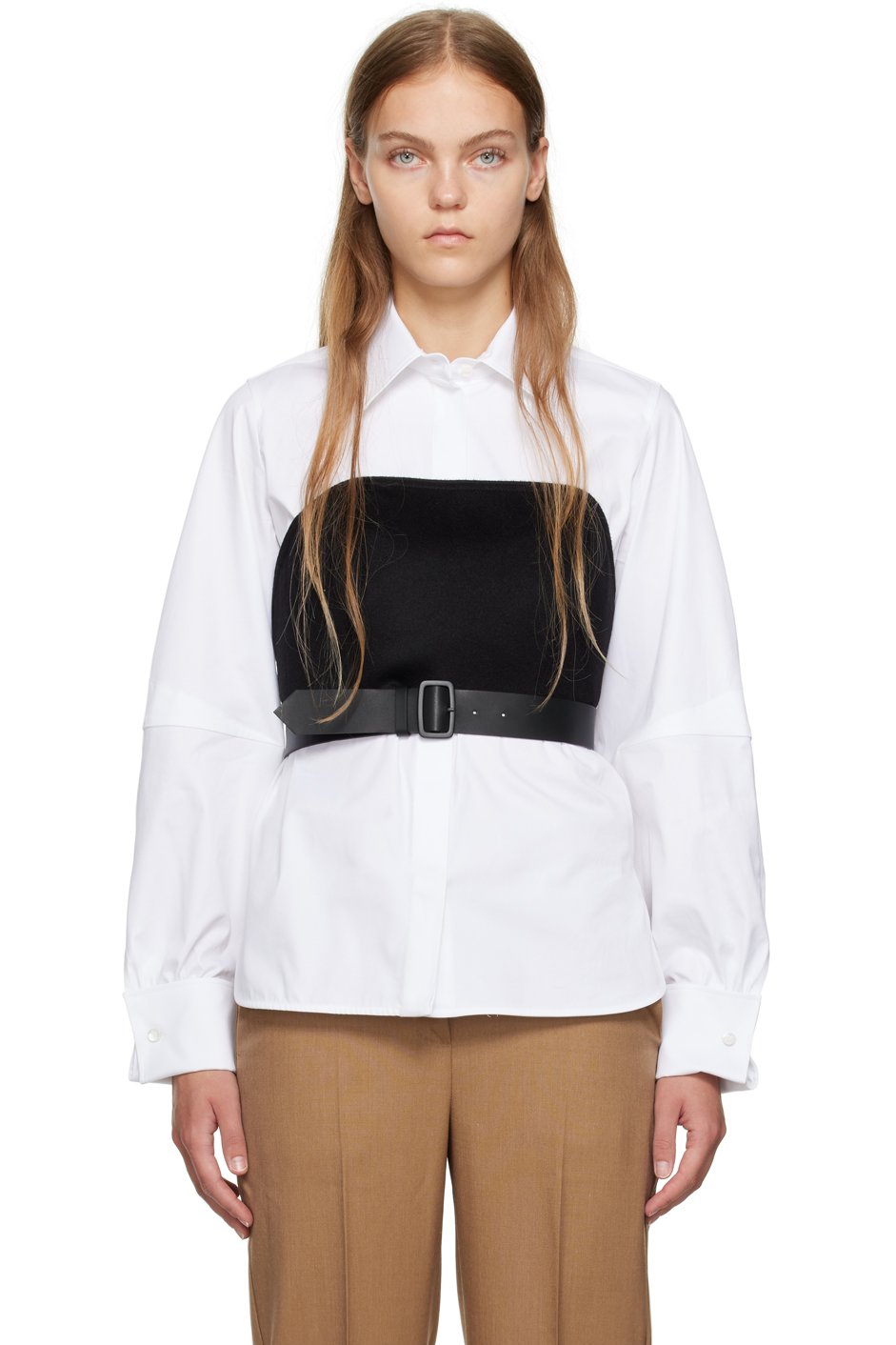 Max Mara - Bustier noir à ceinture