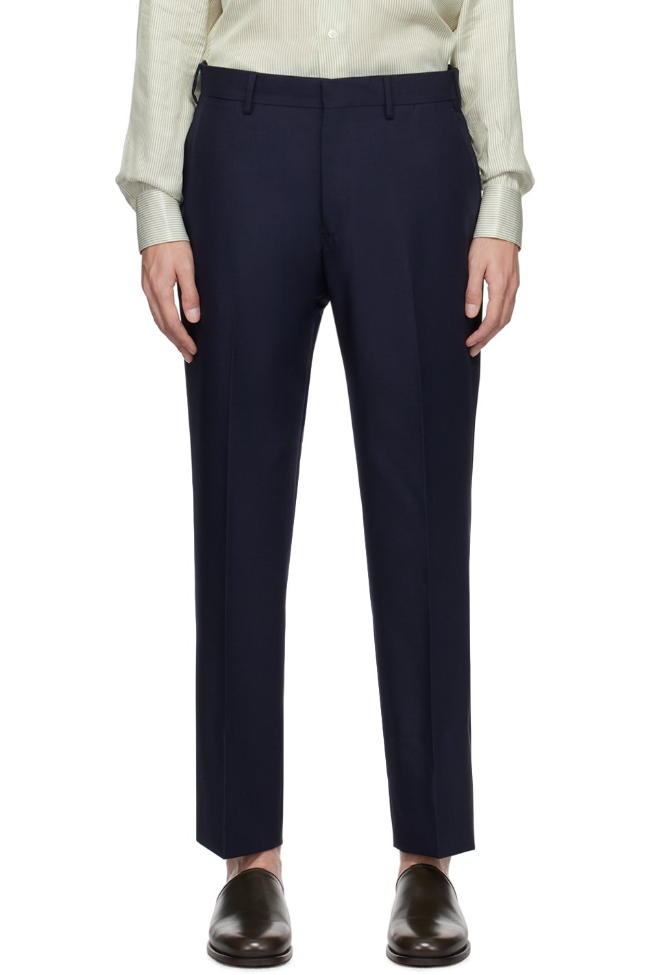 Lardini - Navy Creased Trousers
