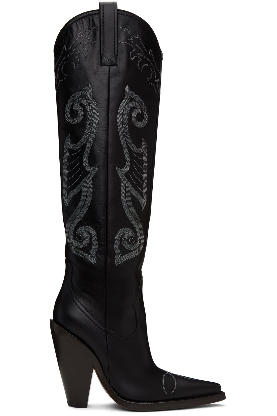 Moschino Jeans - Black High Western Boots