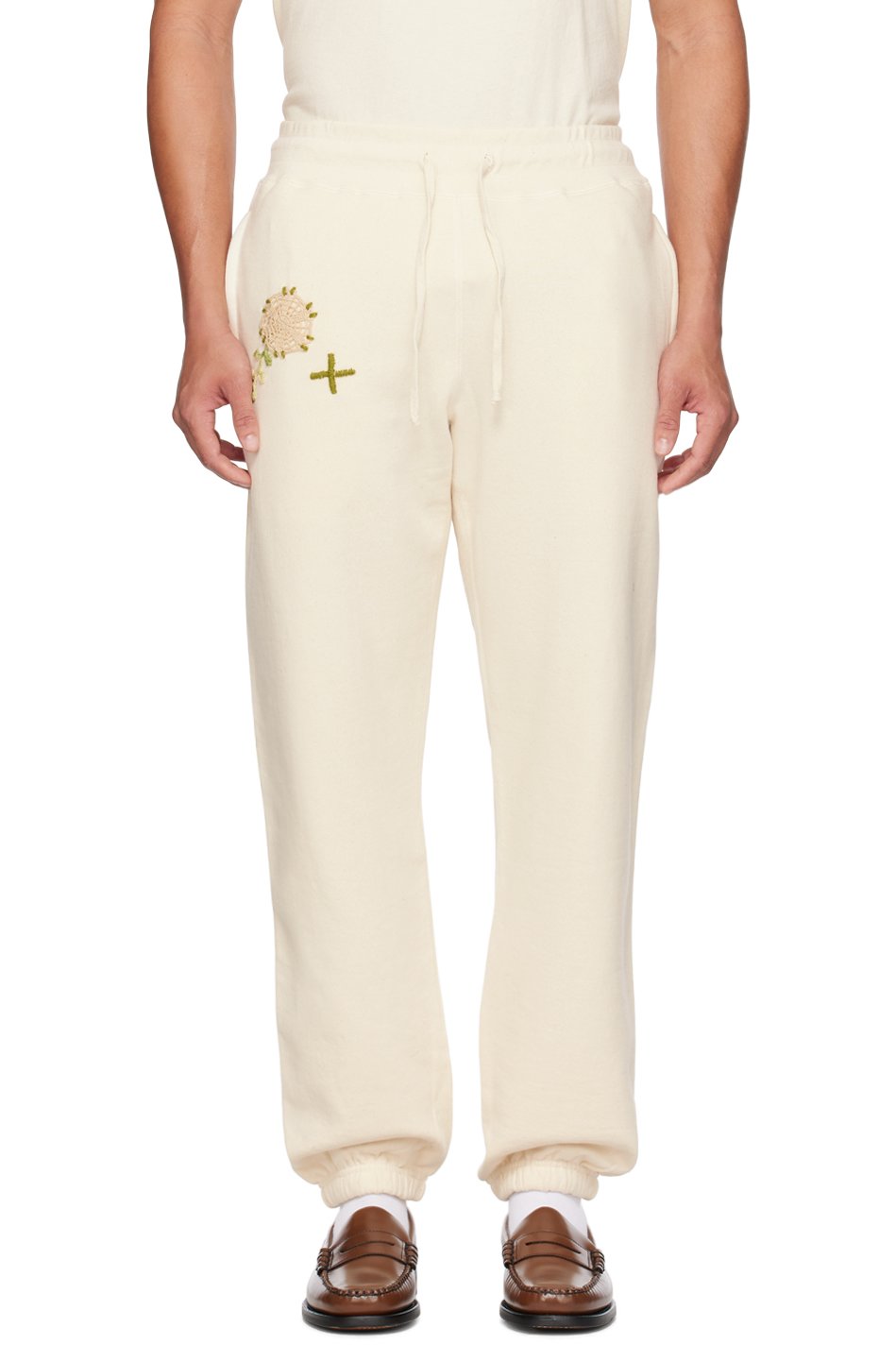BENTGABLENITS - Off-White Embroidered Sweatpants