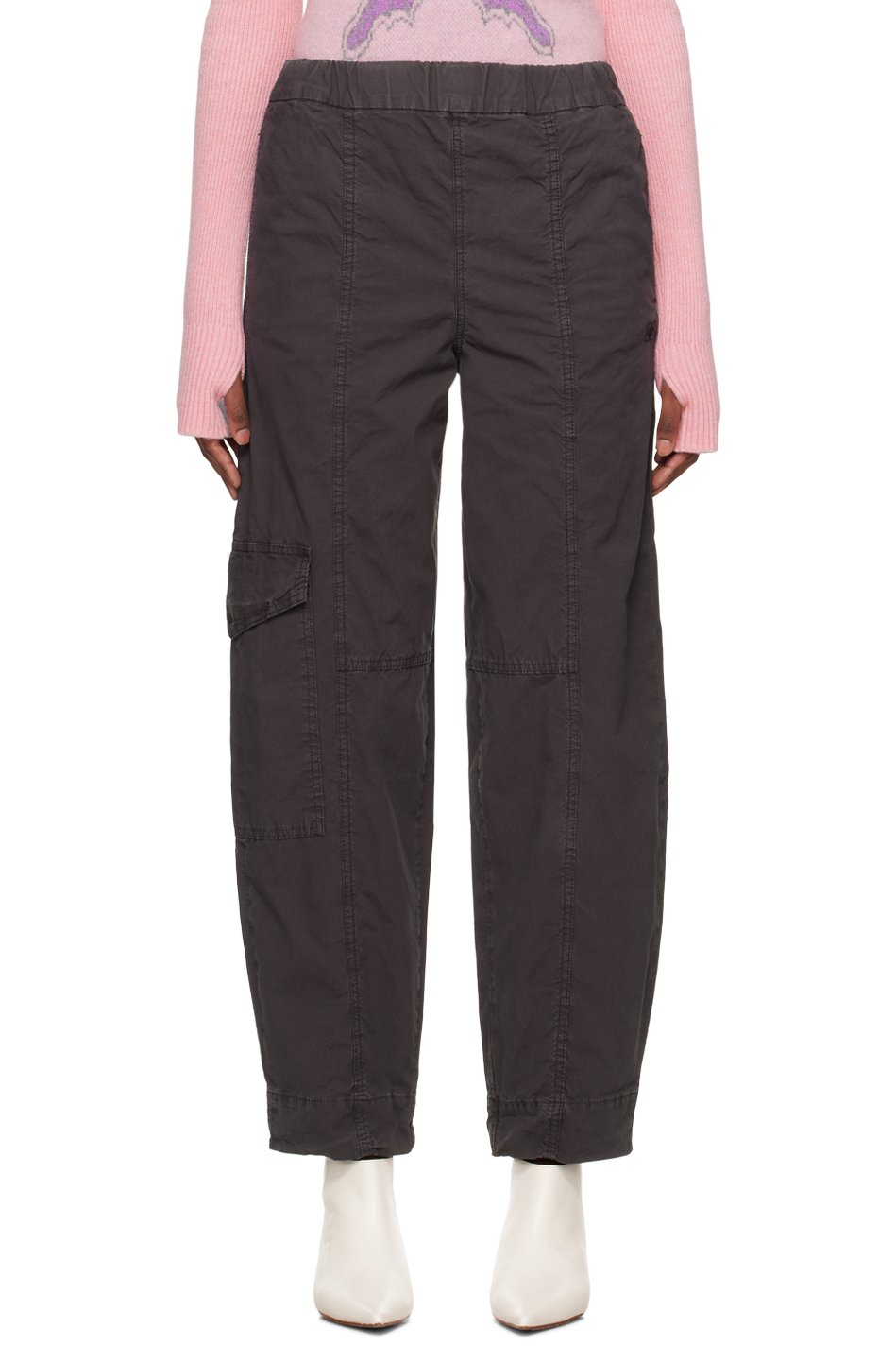 GANNI - Pantalon incurvé gris
