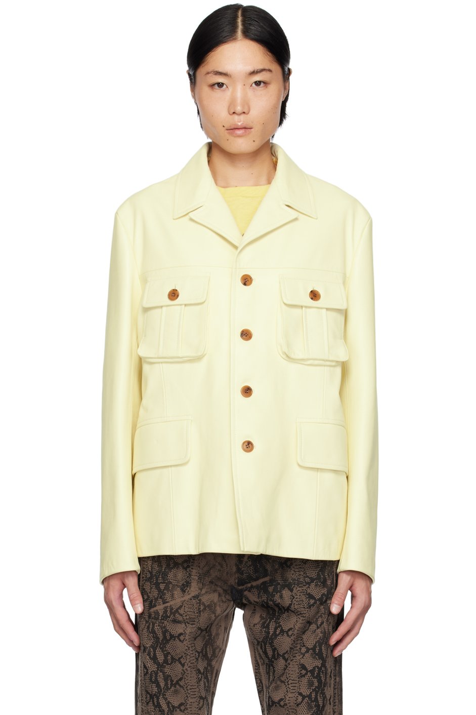 Paul Smith - Yellow Commission Edition Leather Jacket