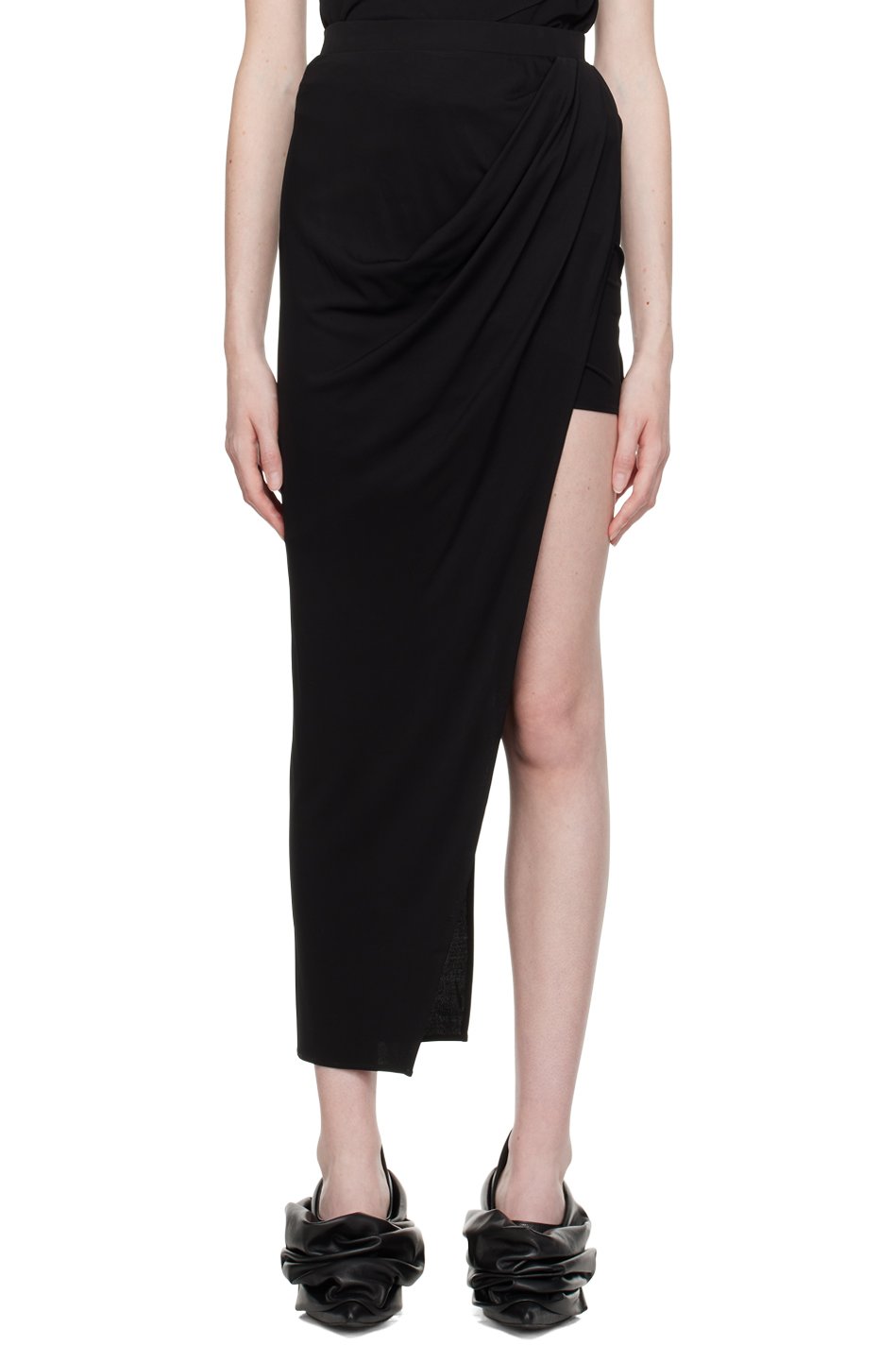 Helmut Lang - Jupe longue asymétrique noire