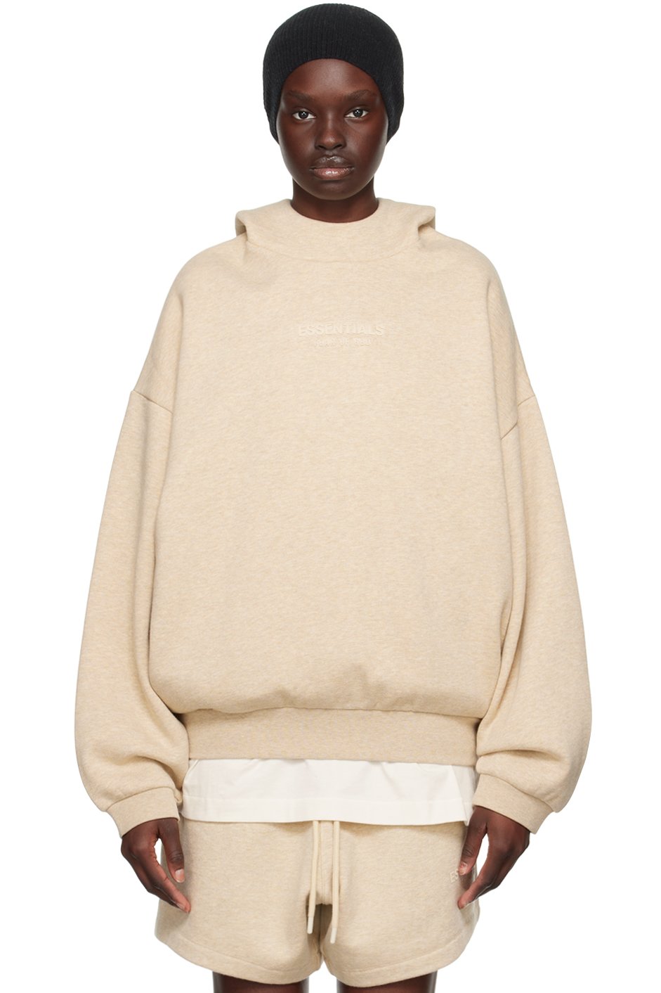 Fear of God ESSENTIALS - Beige Bonded Hoodie