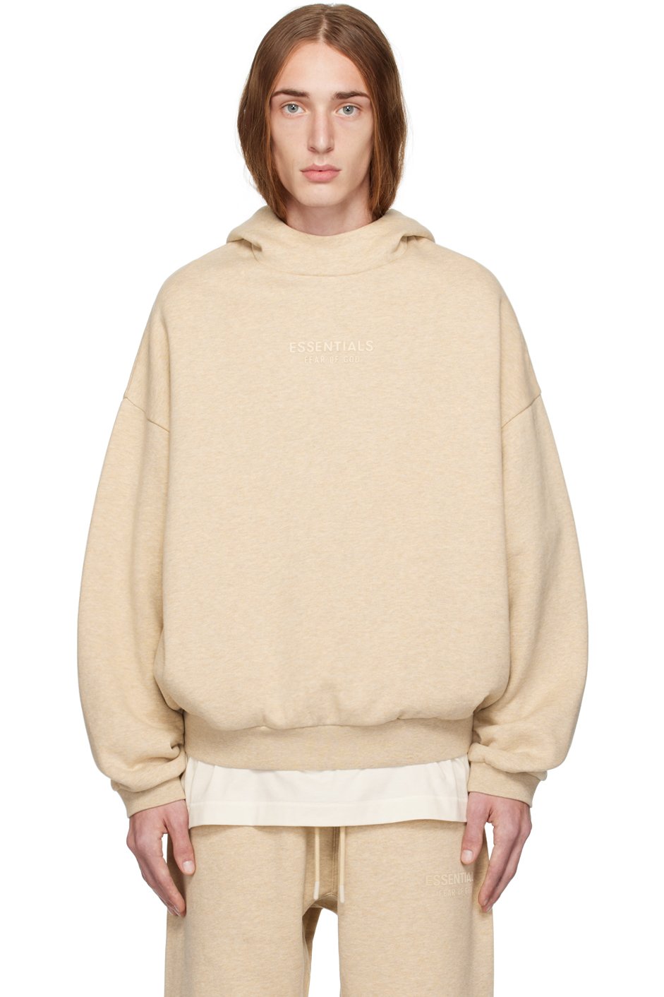 Fear of God ESSENTIALS - Beige Bonded Hoodie