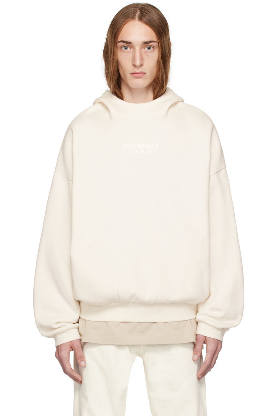 Fear of God ESSENTIALS - Off-White Bonded Hoodie