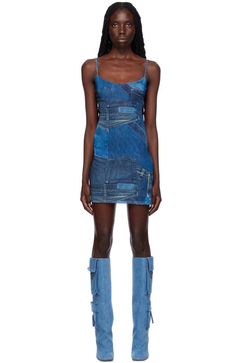 Miaou - Robe courte Anya bleue