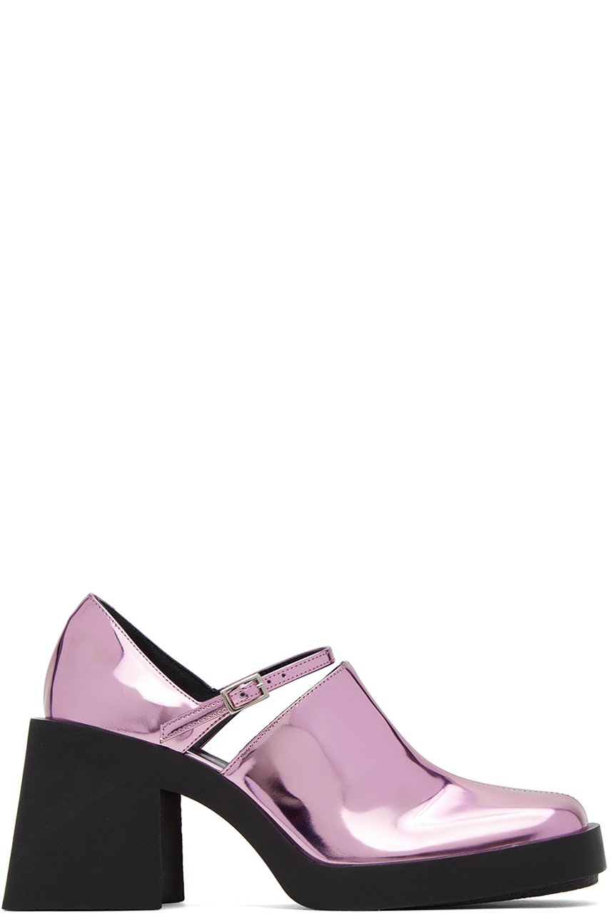 Justine Clenquet - Chaussures à talon bottier de style chaussure Charles IX Kim roses