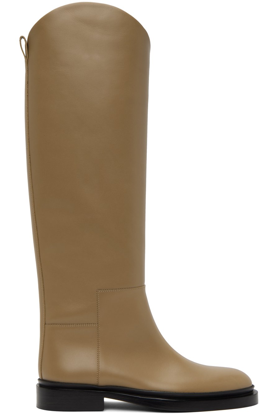 Jil Sander - Tan Asymmetric Boots