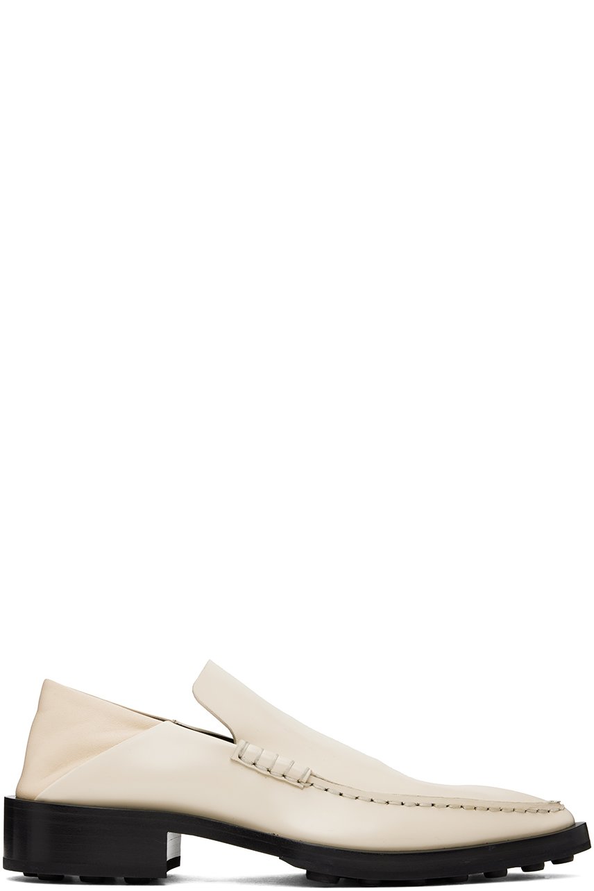 Jil Sander - Off-White Pointed Toe Loafers