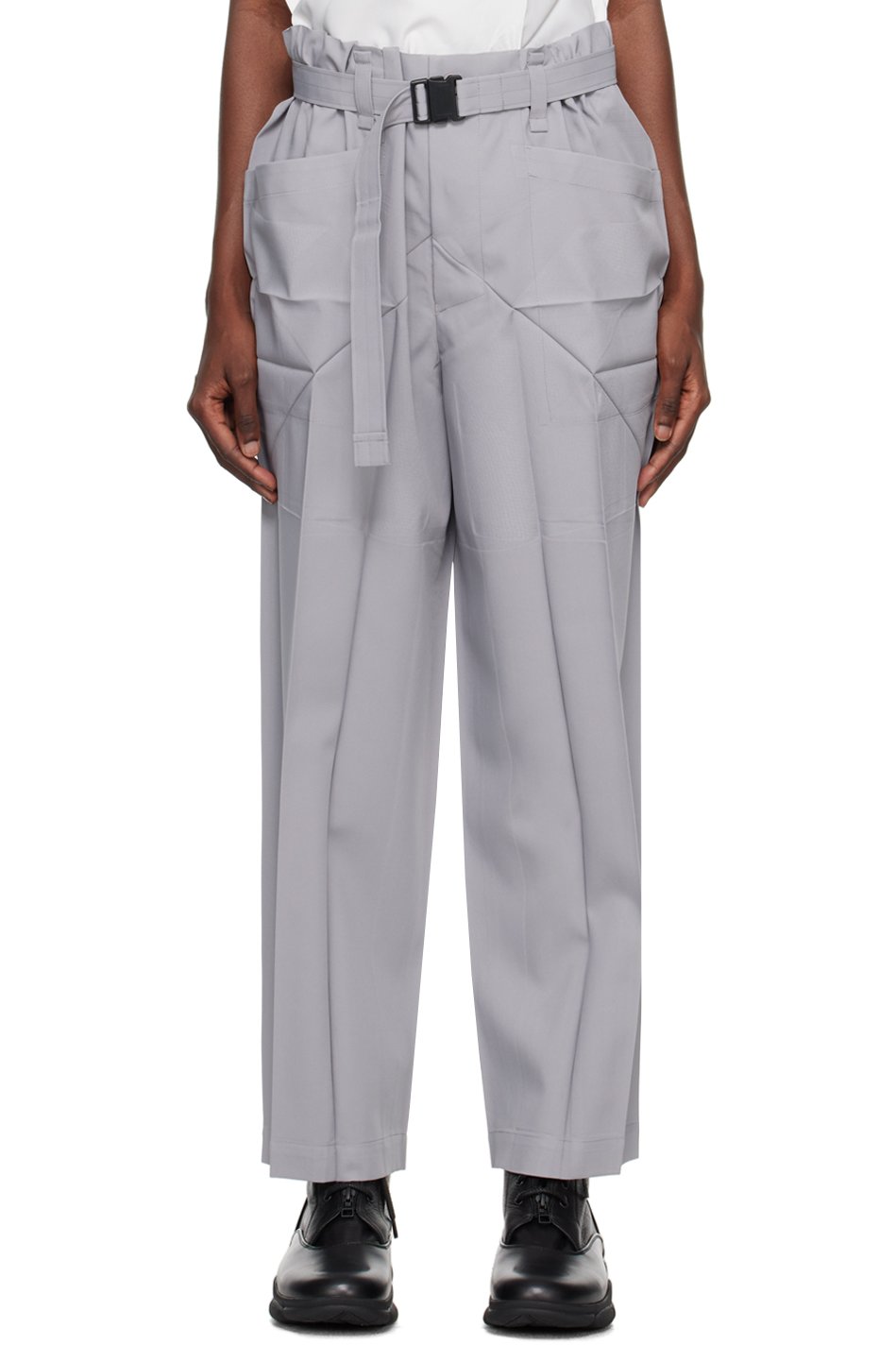 132 5. ISSEY MIYAKE - Pantalon noir à plis
