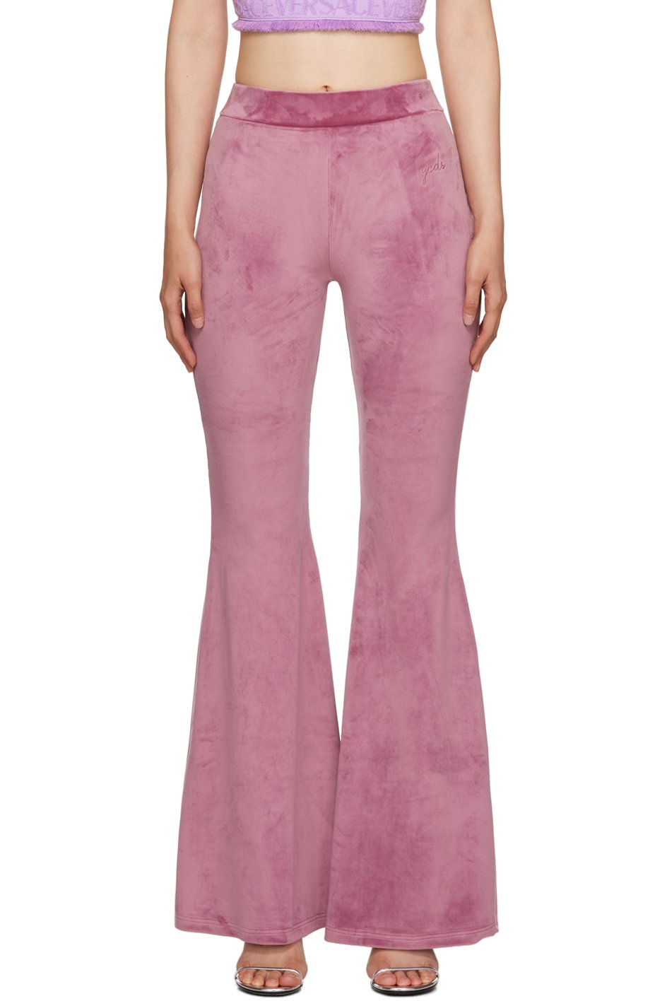 GCDS - Pantalon évasé rose