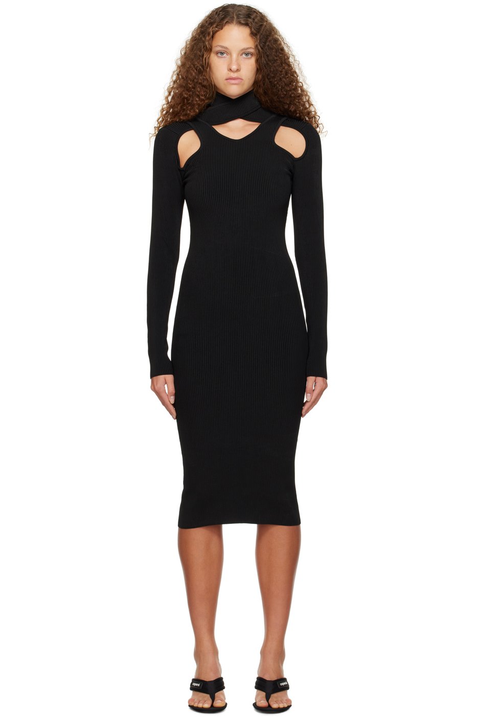 Coperni - Robe midi étagée noire