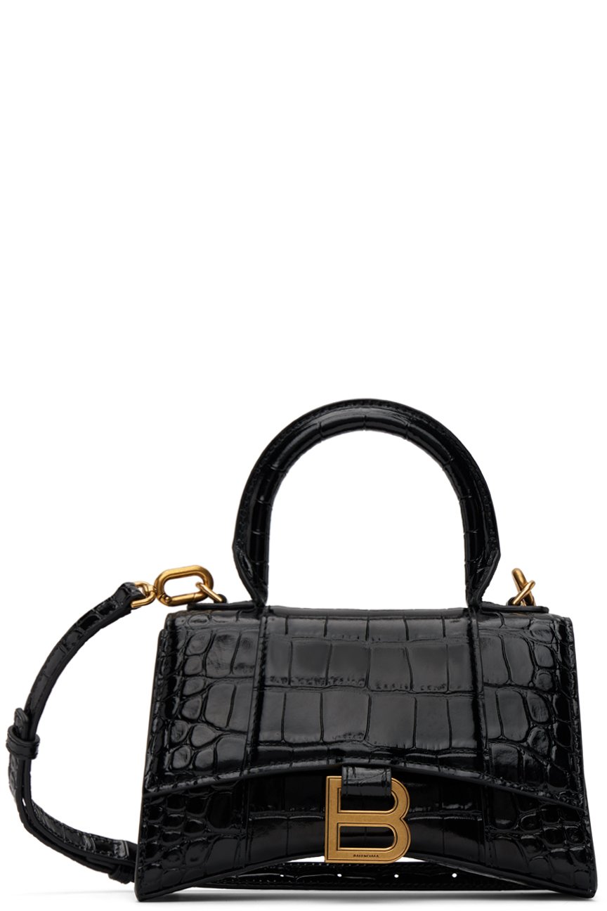 Balenciaga - Micro sac Hourglass noir