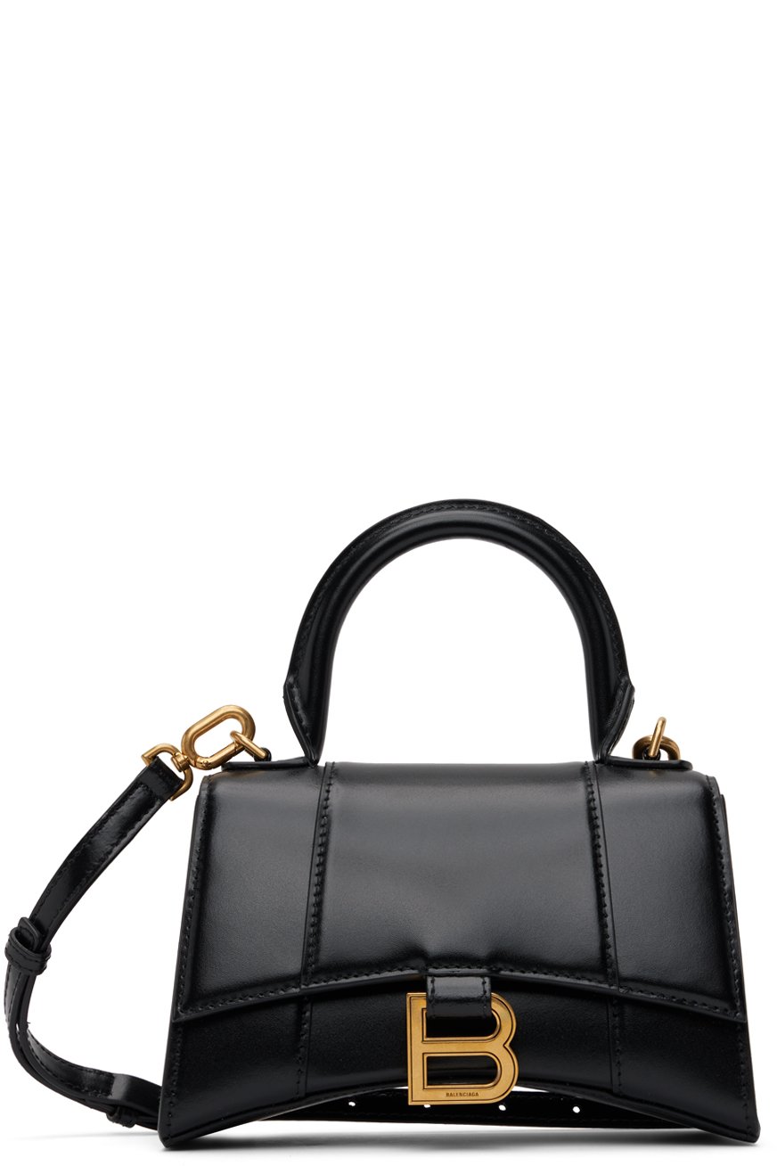 Balenciaga - Micro sac Hourglass noir