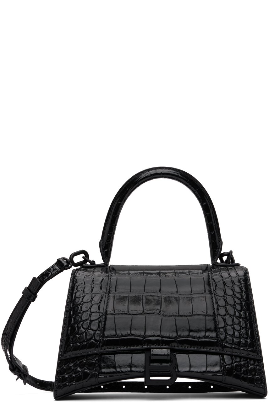 Balenciaga - Petit sac Hourglass noir