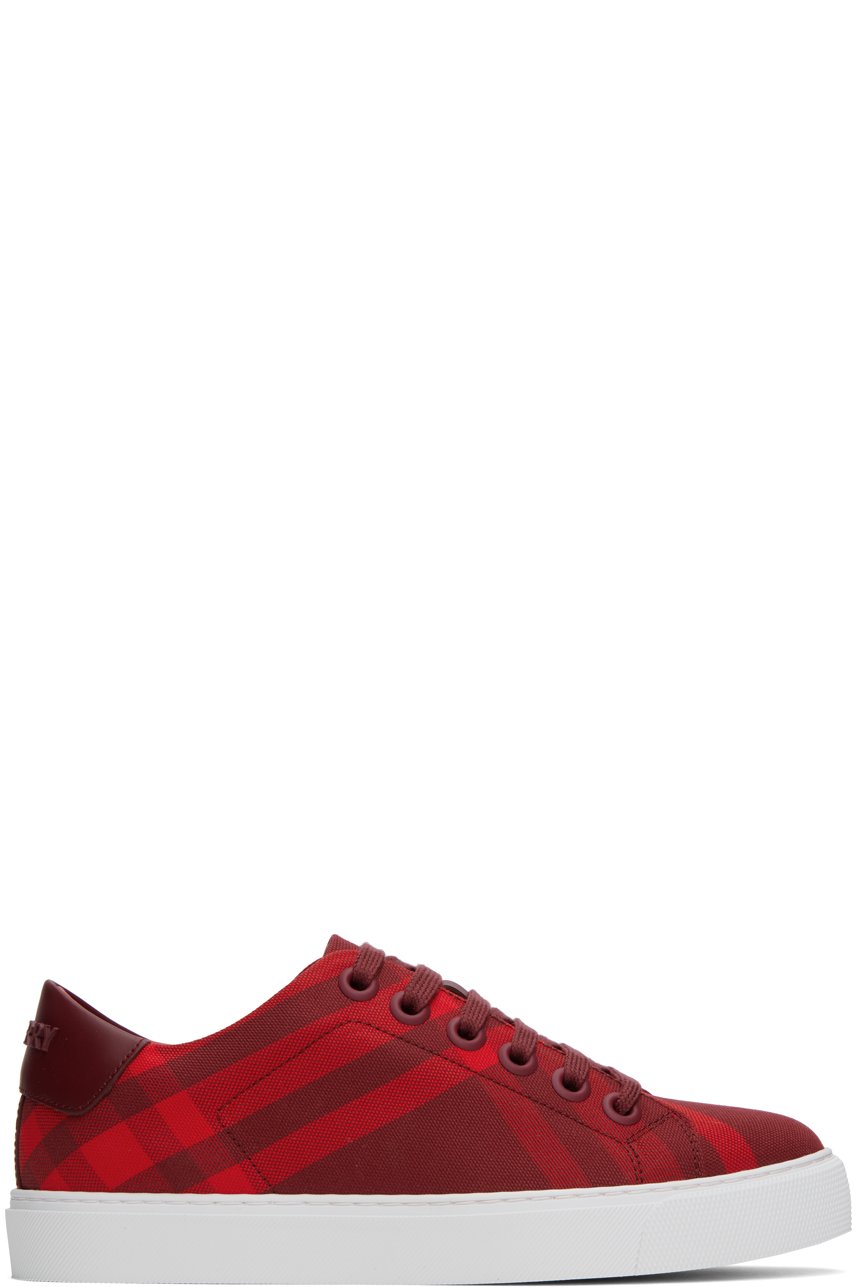 Burberry - Baskets rouges à carreaux