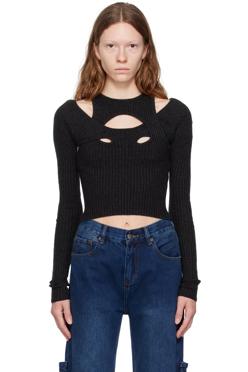 Wynn Hamlyn - T-shirt à manches longues Derry noir