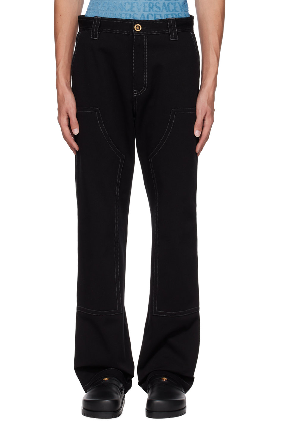 Versace - Black Wide-Leg Trousers