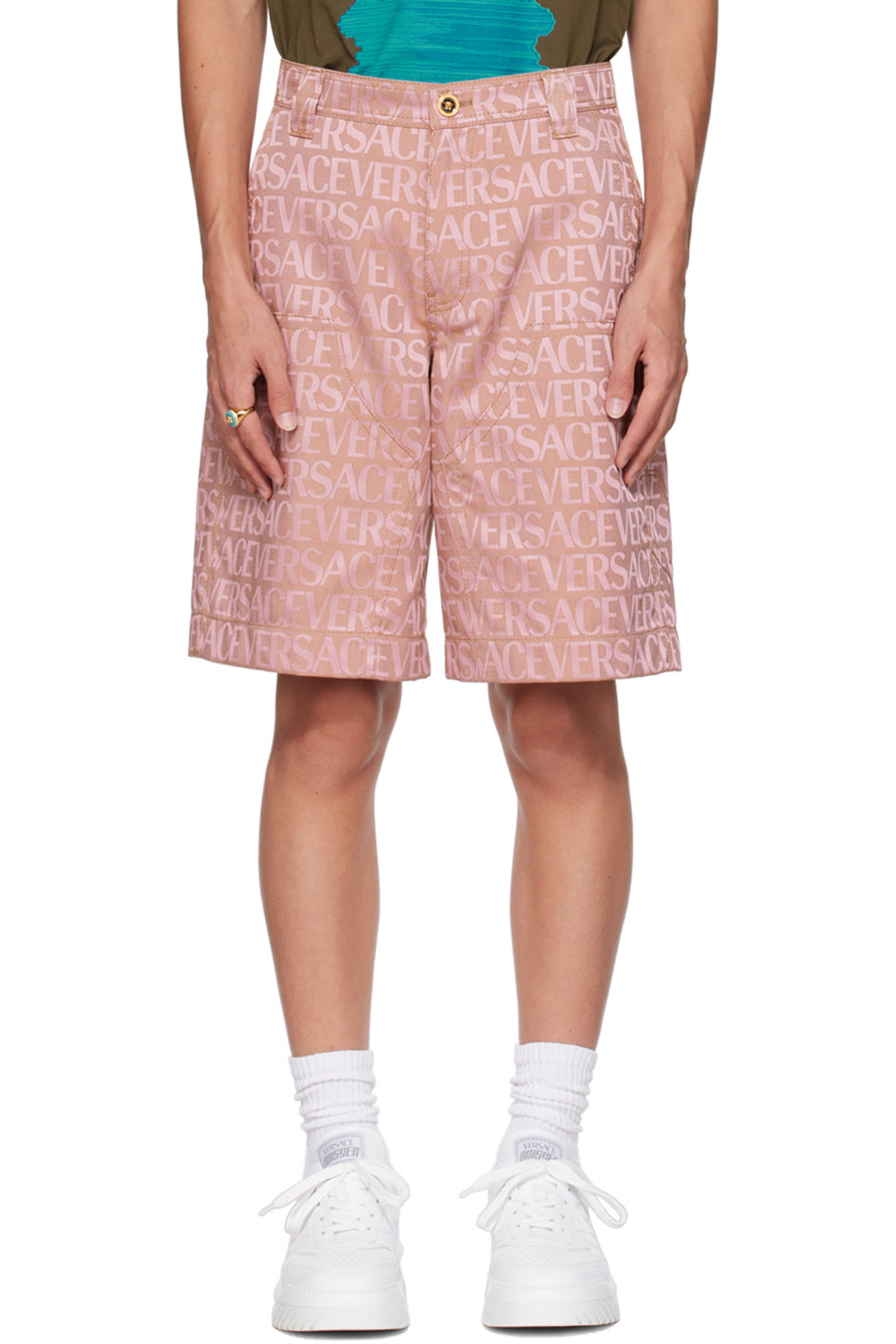 Versace - Pink Allover Shorts