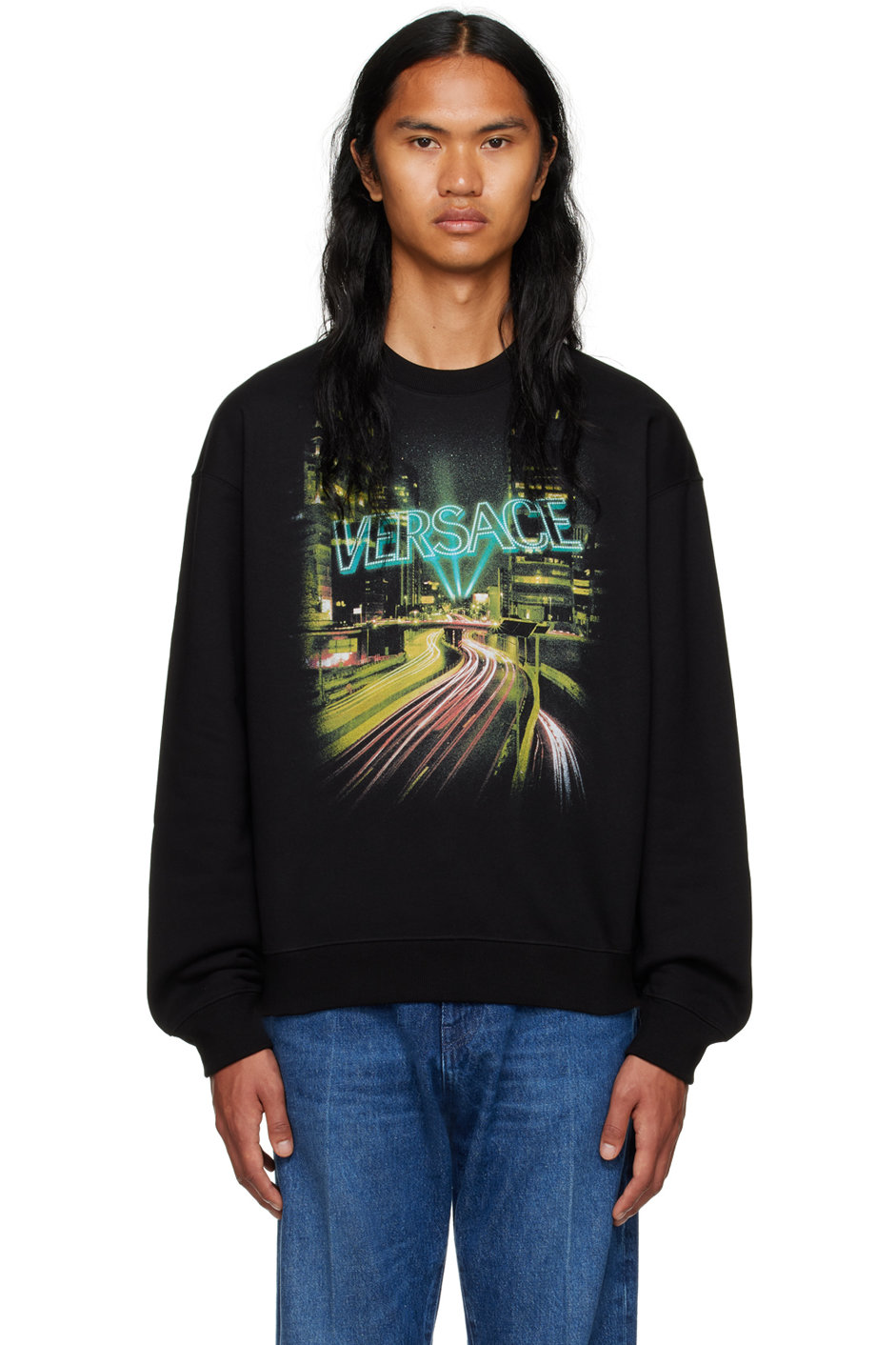 Versace - Black Printed Sweatshirt