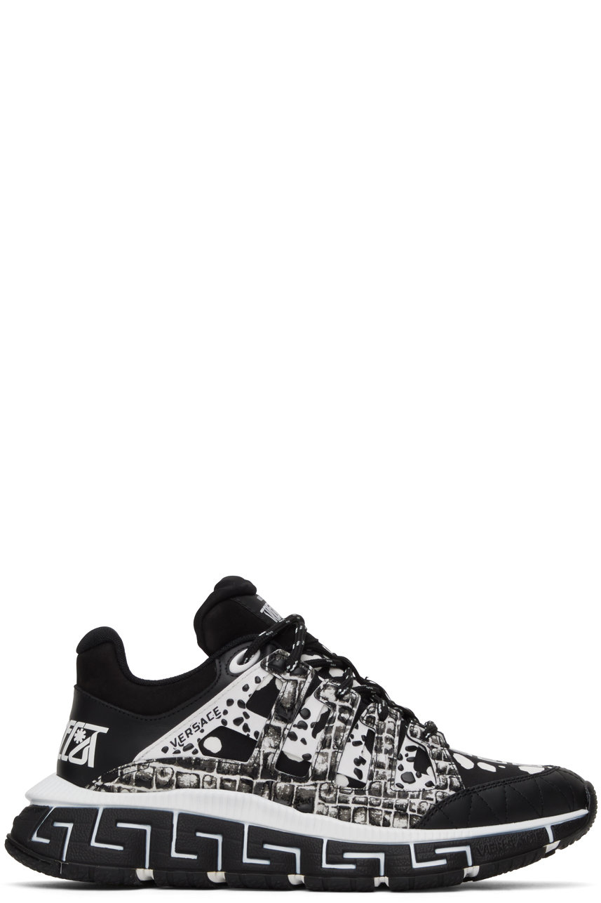 Versace - Black & White Trigreca Sneakers